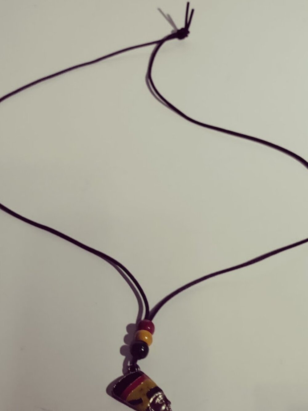 Nefertiti Style Pendant Necklace Black Cord